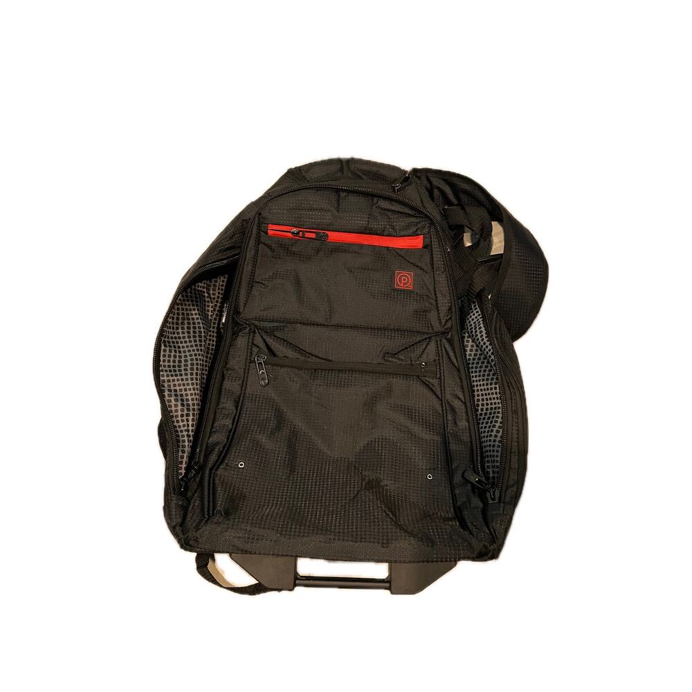 Protege 22" Black Rolling Backpack with Telescopic Handle